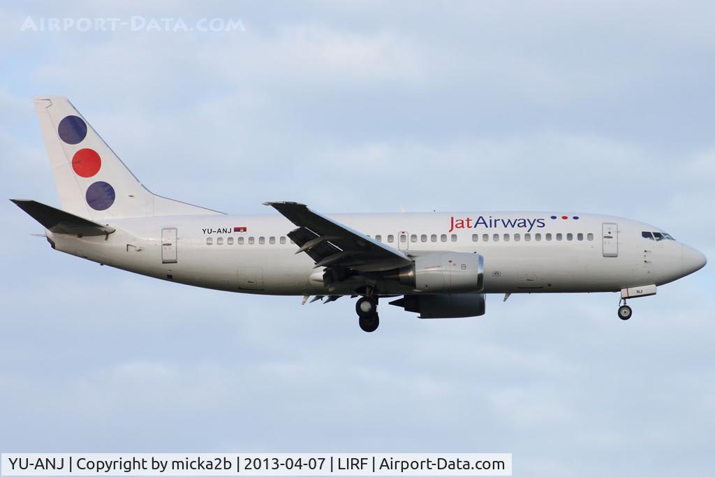YU-ANJ, 1986 Boeing 737-3H9 C/N 23714/1305, Landing