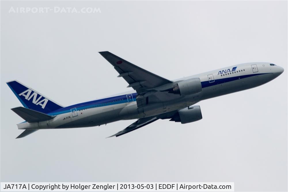 JA717A, 2006 Boeing 777-281/ER C/N 33415, Leaving FRA for a long ride home.....