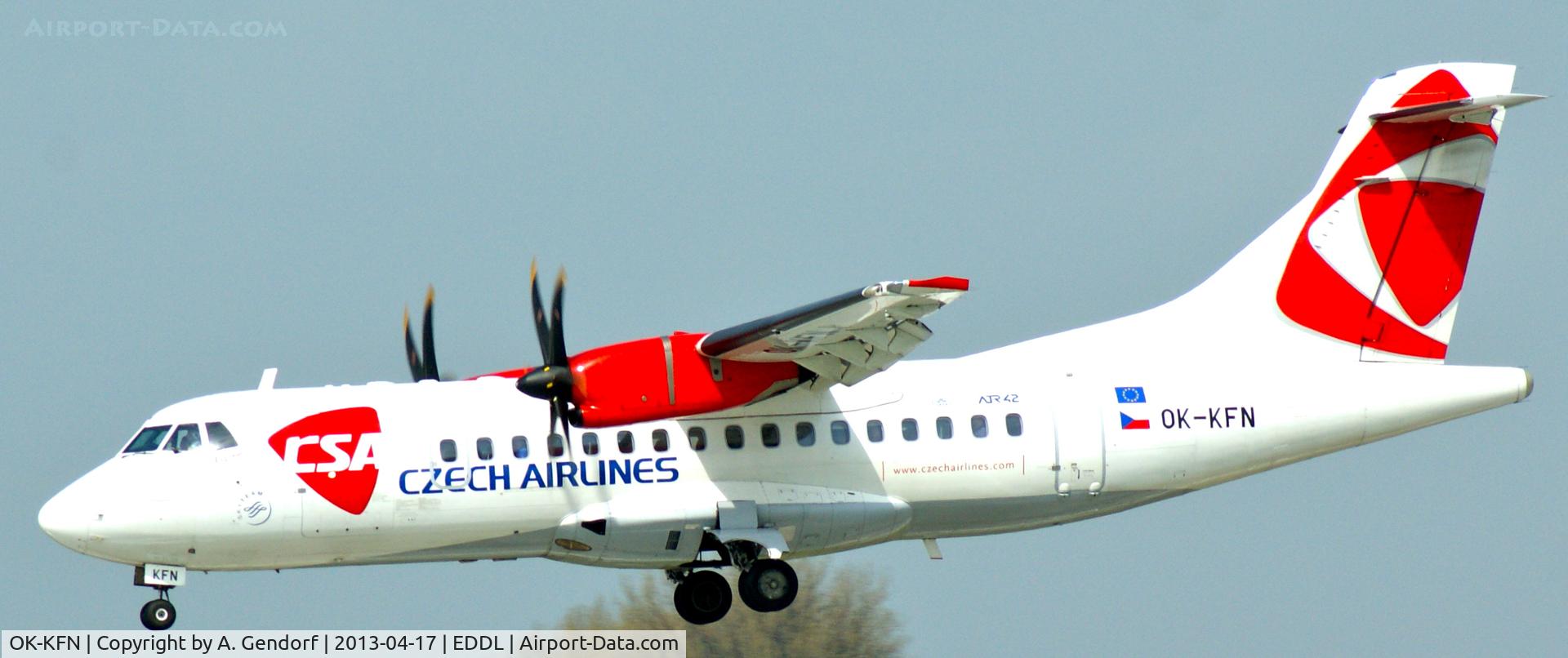 OK-KFN, 2005 ATR 42-500 C/N 637, CSA - Czech Airlines, is landing at Düsseldorf Int´l (EDDL)