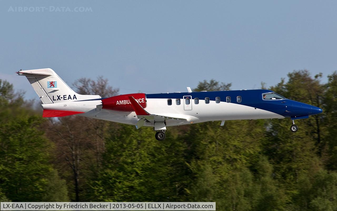 LX-EAA, 2006 Learjet 45 C/N 321, on final RW24