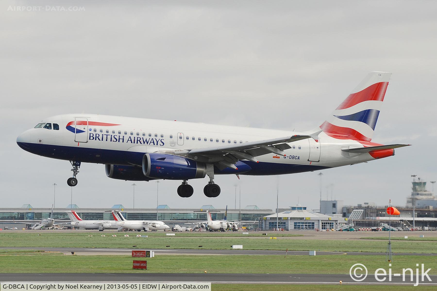 G-DBCA, 2004 Airbus A319-131 C/N 2098, Landing Rwy 28 at Dublin Airport.