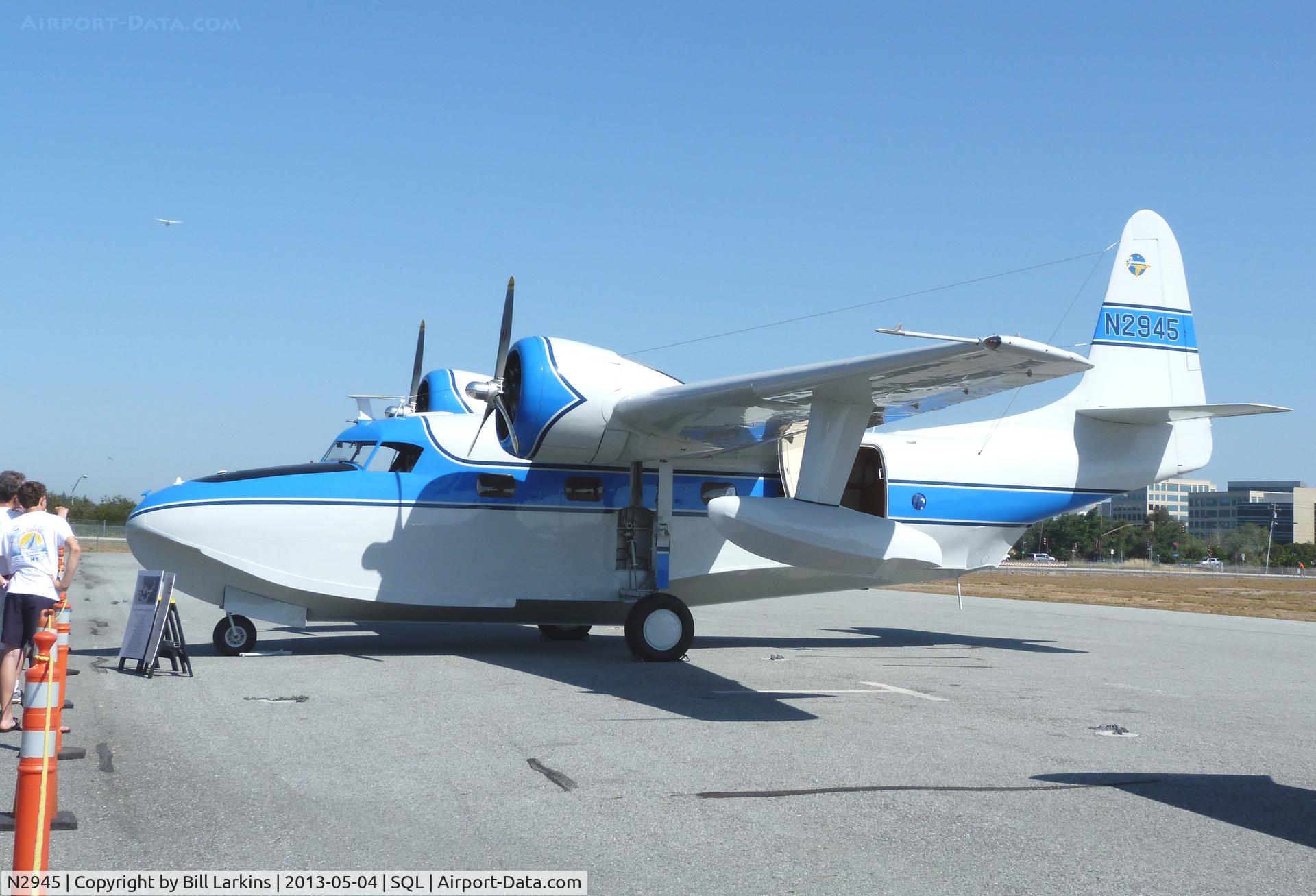 N2945, 1946 Grumman G-73 Mallard C/N J-8, On exhibit at the Hiller Museum for Seaplane Adventure Day.