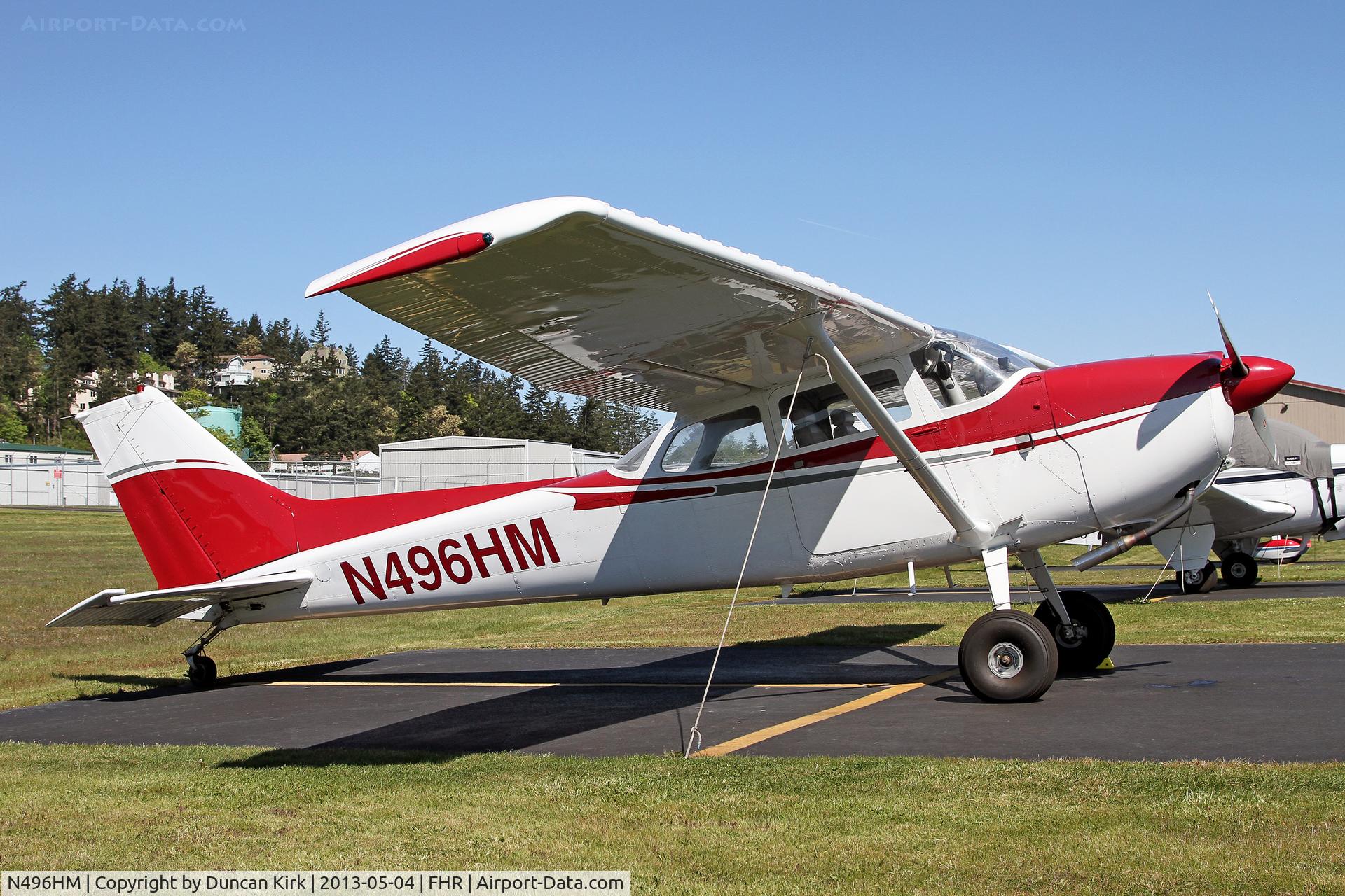 N496HM, 1976 Cessna 172M C/N 17267496, Unusual to see a tail dragger Cessna 172