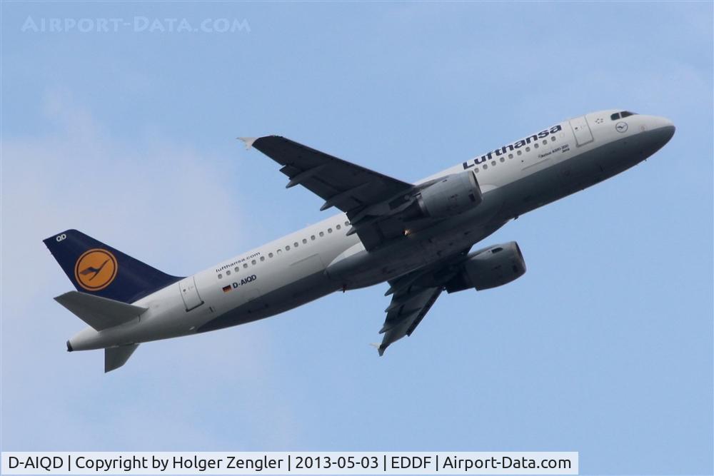 D-AIQD, 1991 Airbus A320-211 C/N 0202, Up and away to BEG...