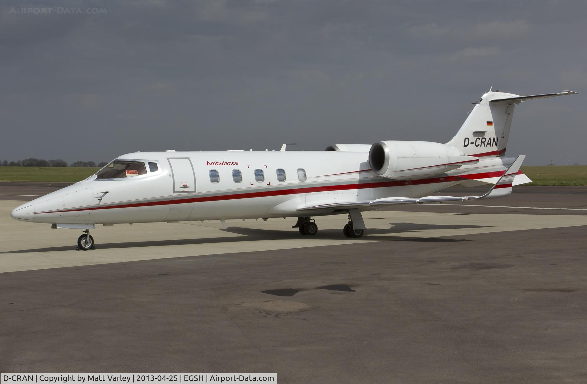 D-CRAN, 1993 Learjet 60 C/N 60-019, Sat on stand at SaxonAir.