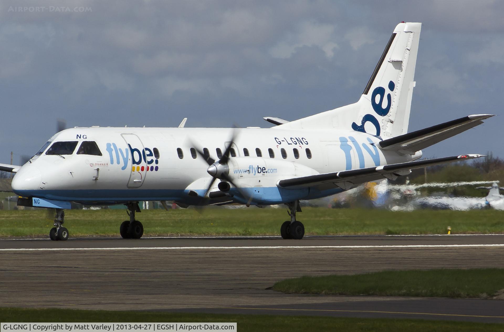 G-LGNG, 1992 Saab SF340B C/N 340B-327, Departing EGSH.
