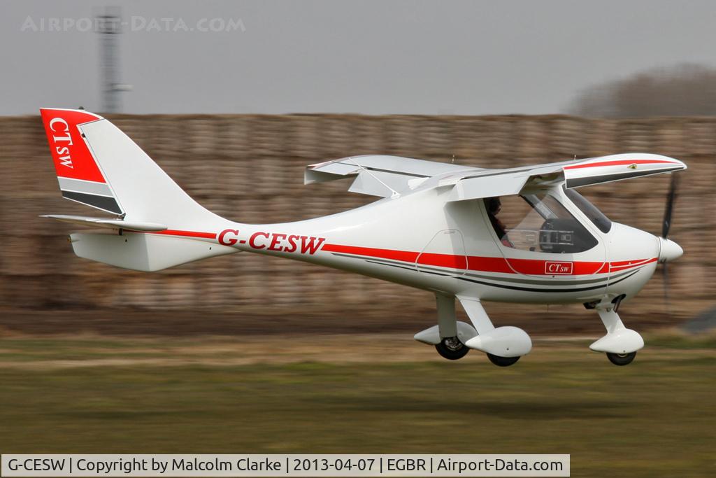 G-CESW, 2007 Flight Design CTSW C/N 8296, Flight Design CTSW at The Real Aeroplane Club's Spring Fly-In, Breighton Airfield, April 2013.