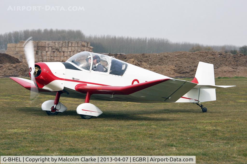 G-BHEL, 1957 SAN Jodel D-117 C/N 735, SAN Jodel D-117 at The Real Aeroplane Club's Spring Fly-In, Breighton Airfield, April 2013.