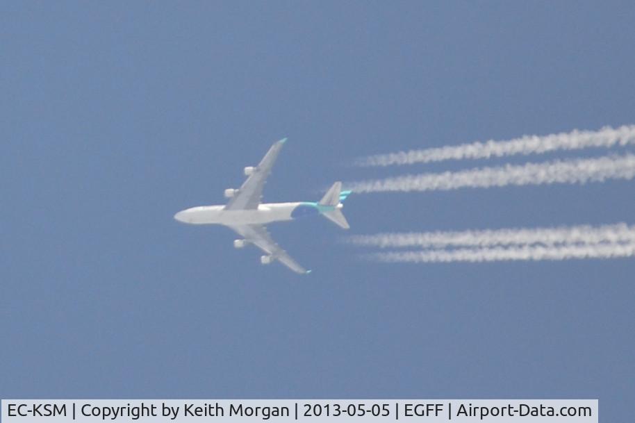 EC-KSM, 1994 Boeing 747-412 C/N 27178, Airways Over CDF Northbound Pullmantur Air (Op for Monarch)
