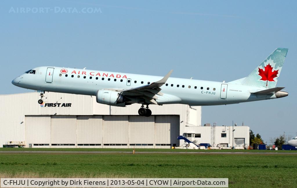 C-FHJU, 2006 Embraer 190AR (ERJ-190-100IGW) C/N 19000044, Just leaving rwy 25 in the early morning