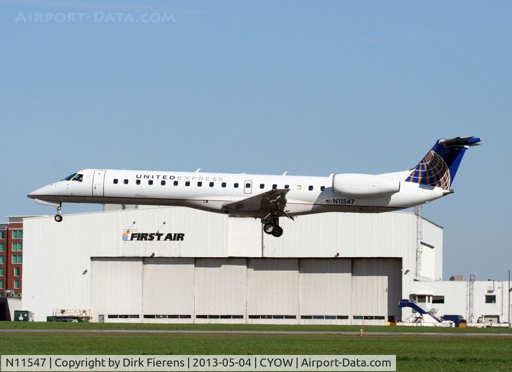N11547, 2002 Embraer ERJ-145LR (EMB-145LR) C/N 145563, Moments from landing