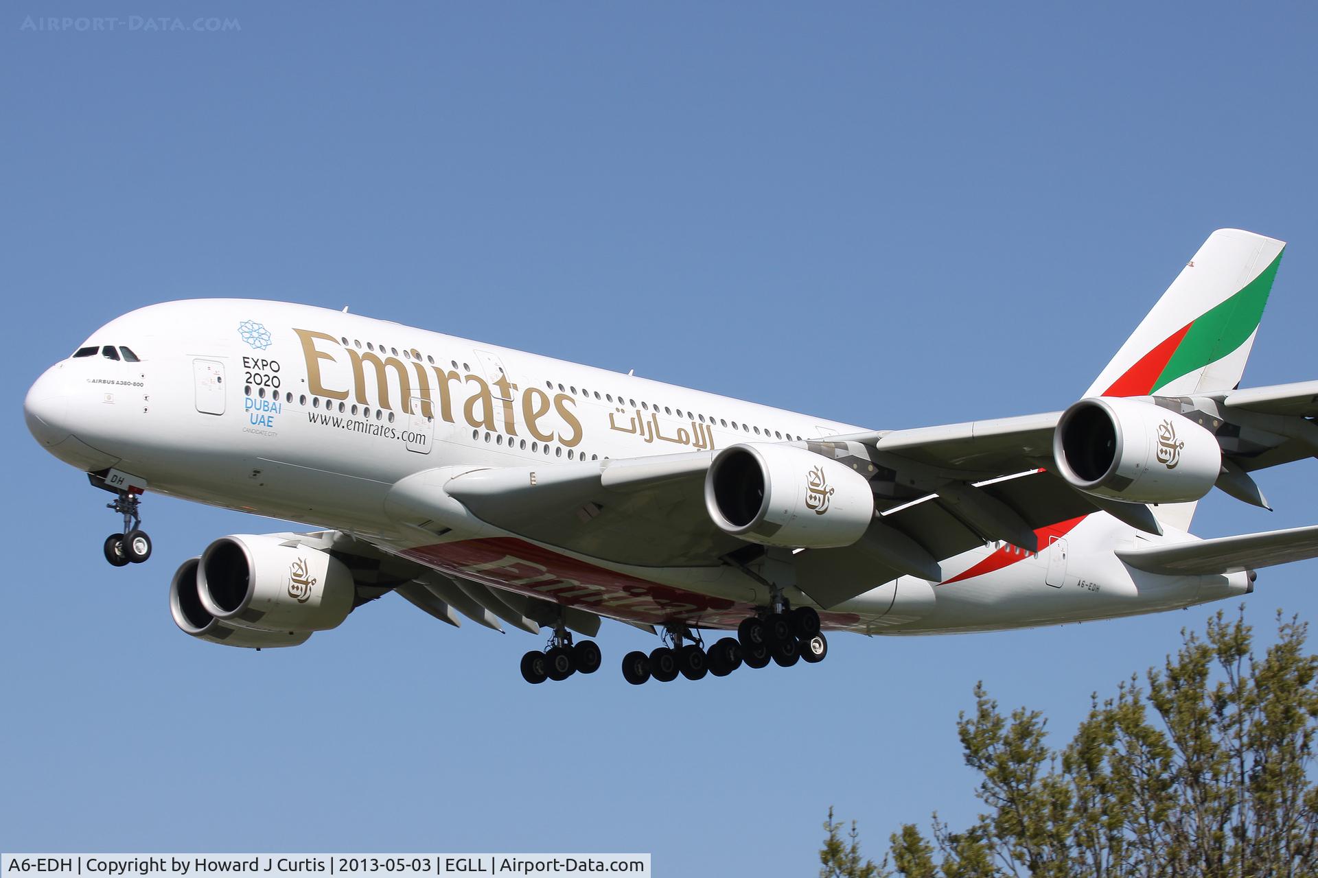 A6-EDH, 2009 Airbus A380-861 C/N 025, Emirates Airways.