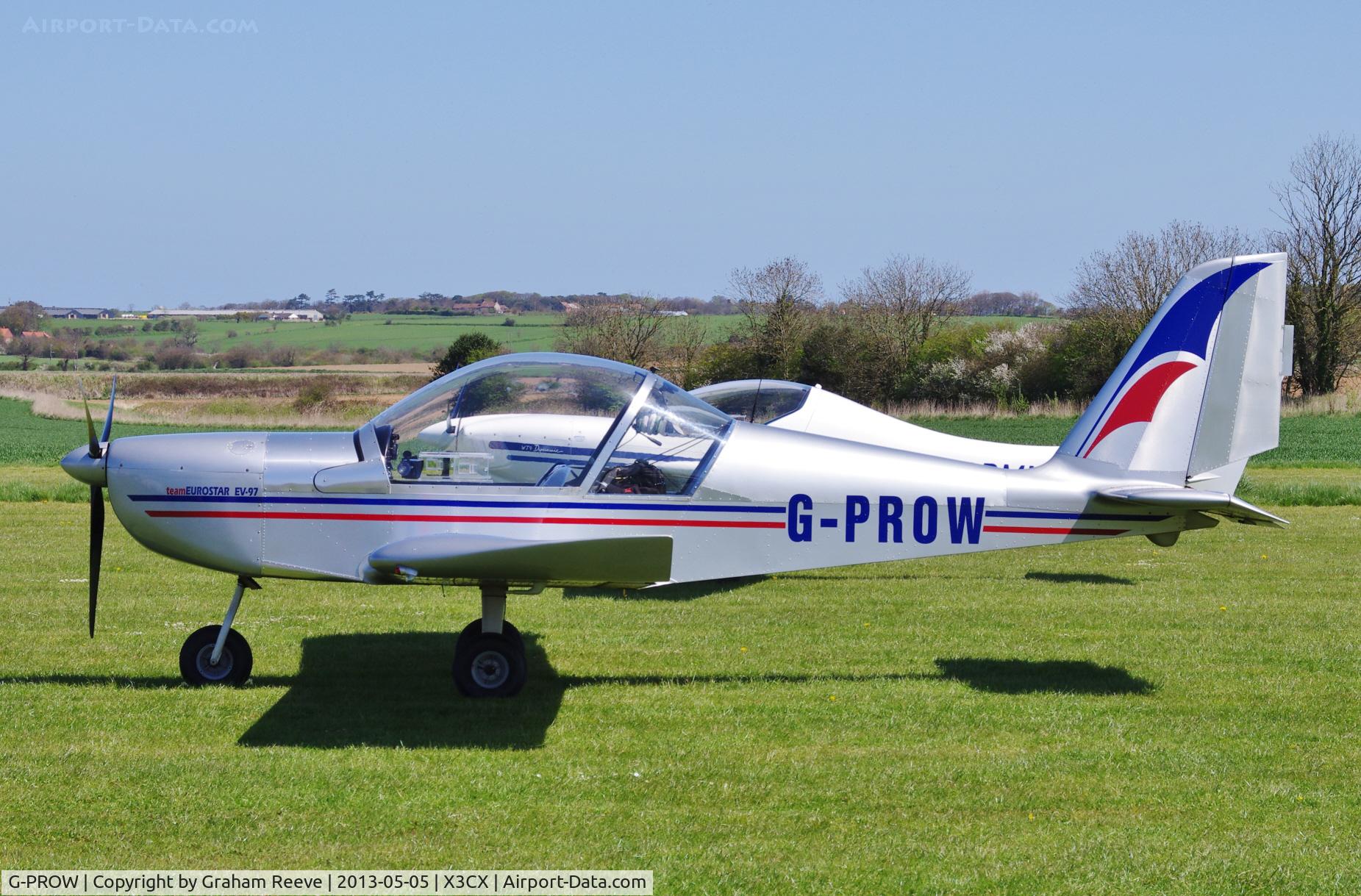 G-PROW, 2002 Aerotechnik EV-97 Eurostar C/N PFA 315-13968, Parked at Northrepps.