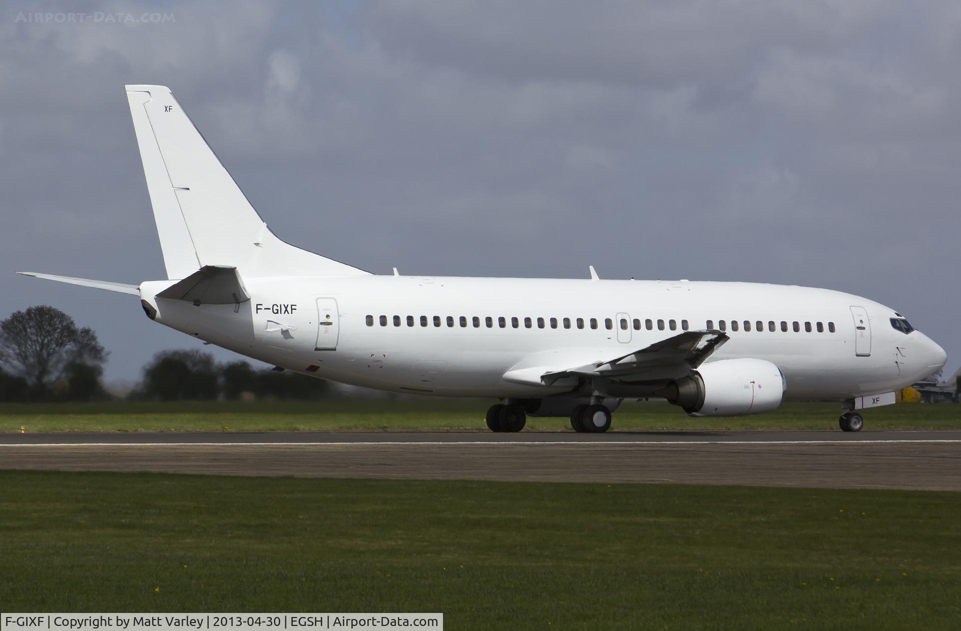 F-GIXF, 1992 Boeing 737-3B3QC C/N 26851, Departing EGSH.