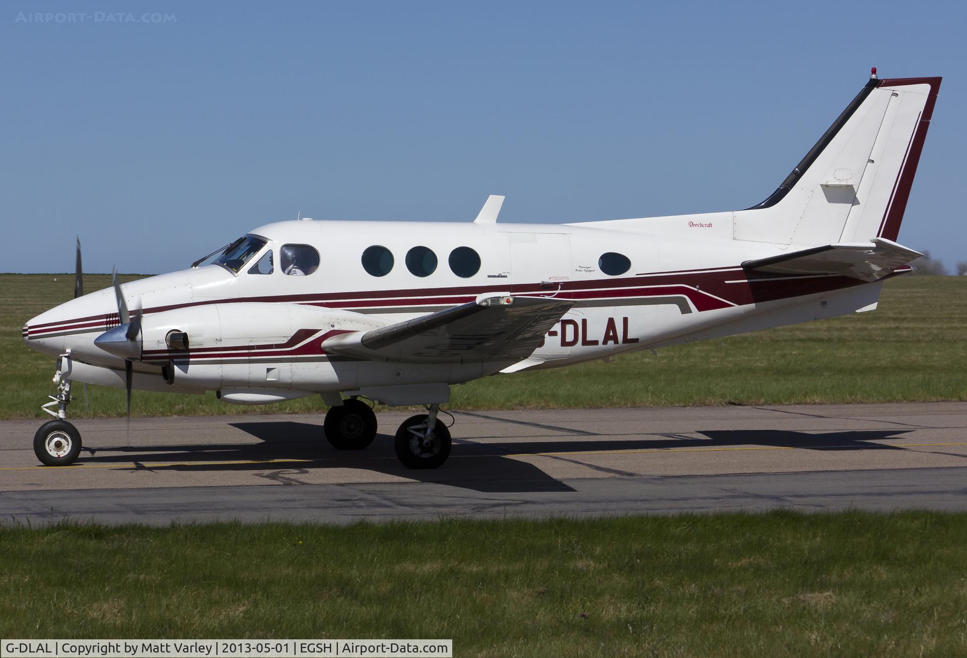 G-DLAL, 1976 Beech E90 King Air C/N LW-187, Arriving at SaxonAir.