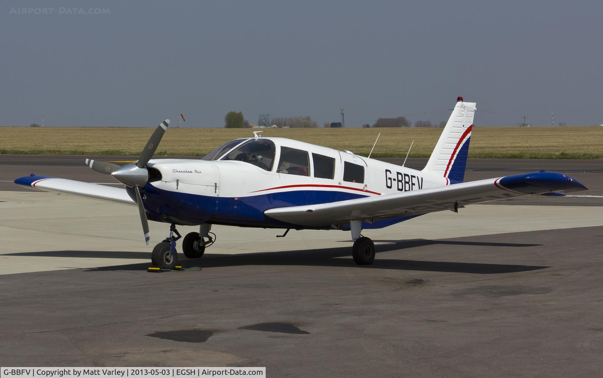 G-BBFV, 1966 Piper PA-32-260 Cherokee Six Cherokee Six C/N 32-778, Sat on stand at SaxonAir