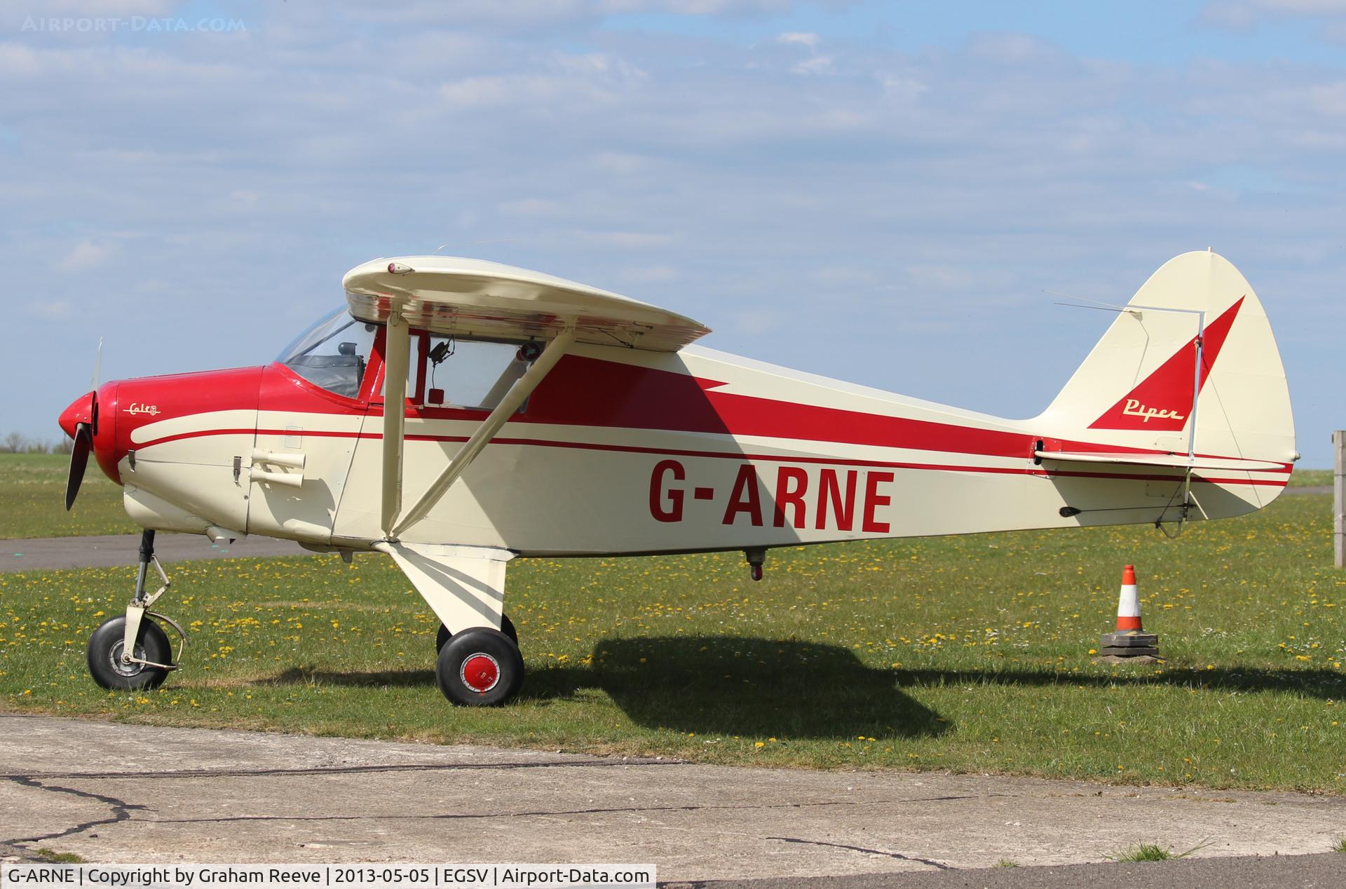 G-ARNE, 1961 Piper PA-22-108 Colt Colt C/N 22-8502, Parked at Old Buckenham.
