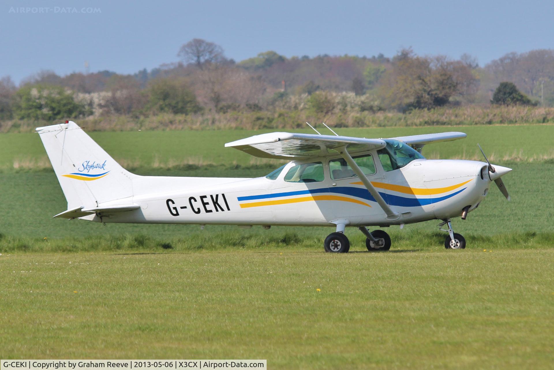 G-CEKI, 1981 Cessna 172P Skyhawk C/N 172-74356, Parked at Northrepps.