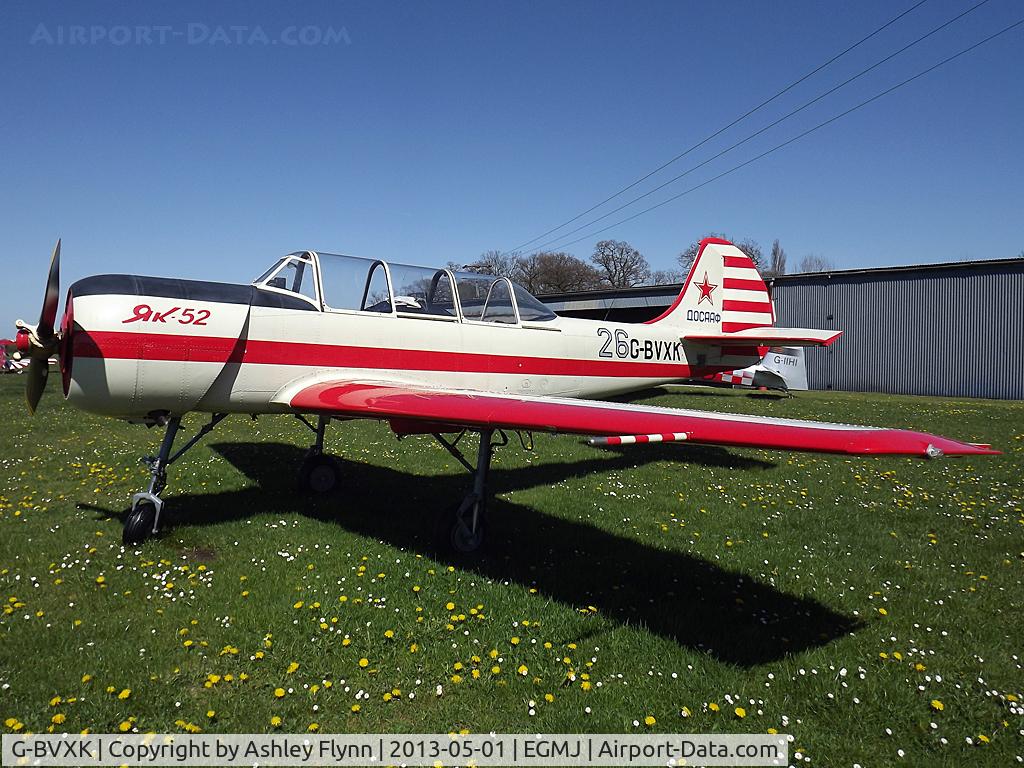 G-BVXK, 1991 Yakovlev (Aerostar) Yak-52 C/N 9111306, Always nice to see a YAK-52.