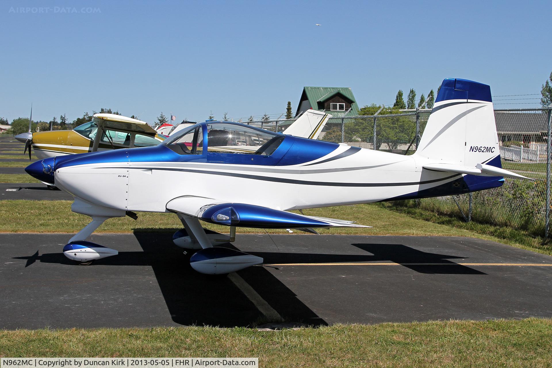 N962MC, Vans RV-9A C/N 91244, The sun in the Pacific NW drives many aviators to the San Juan Islands including this RV-9,