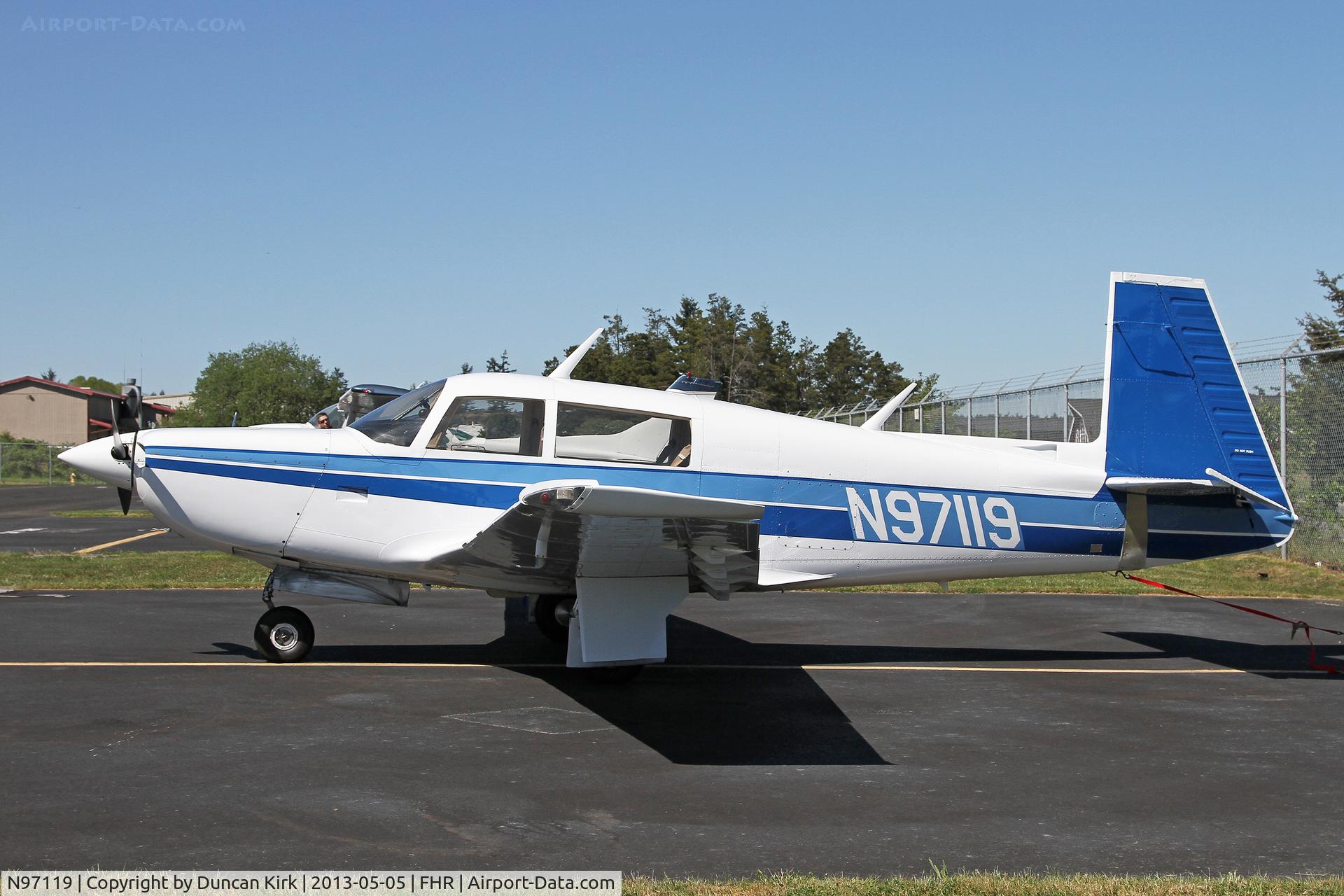 N97119, 1981 Mooney M20K C/N 25-0503, Day visitor to Friday Harbor