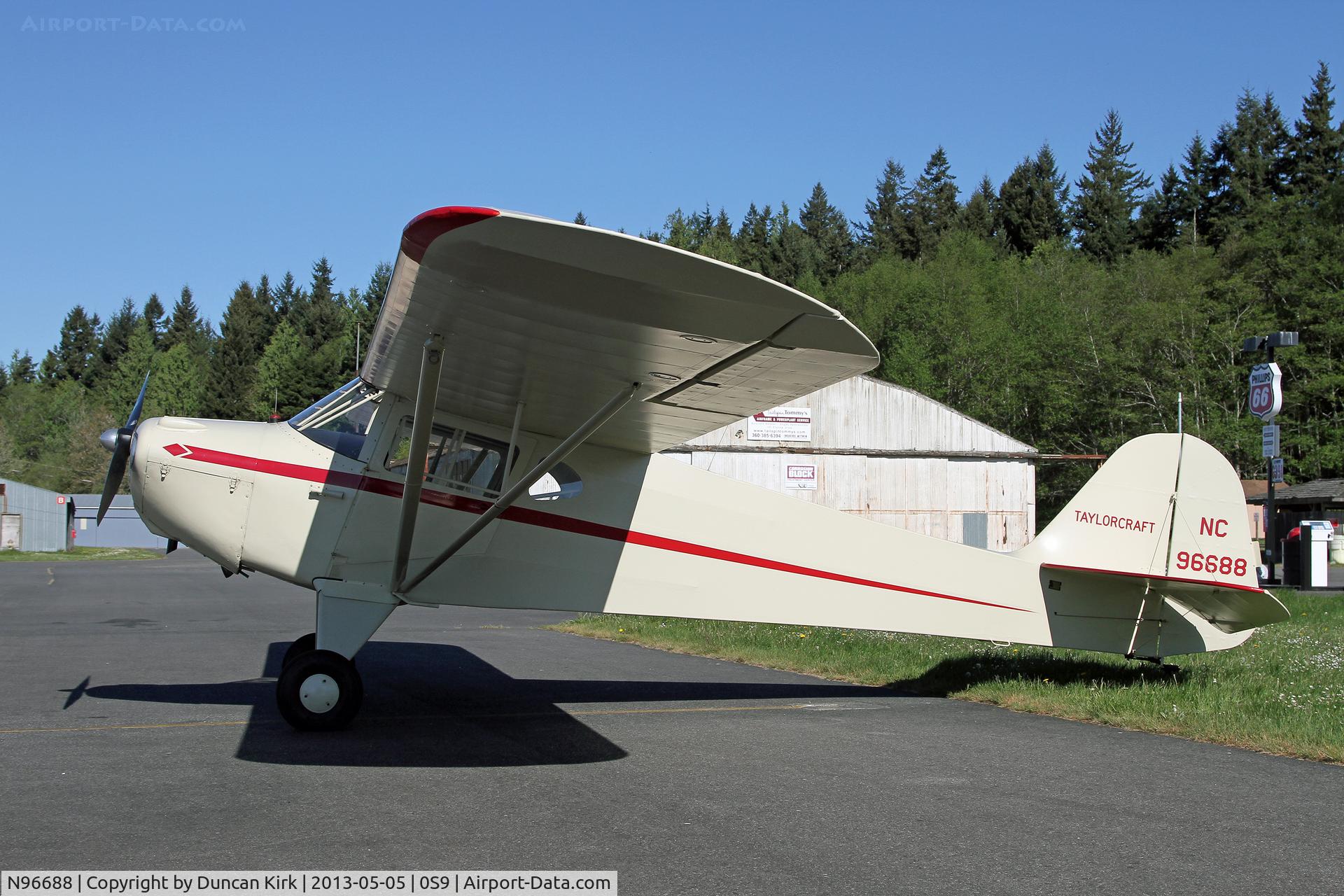 N96688, 1946 Taylorcraft BC12-D C/N 8988, A classic visitor for breakfast at the Spruce Goose