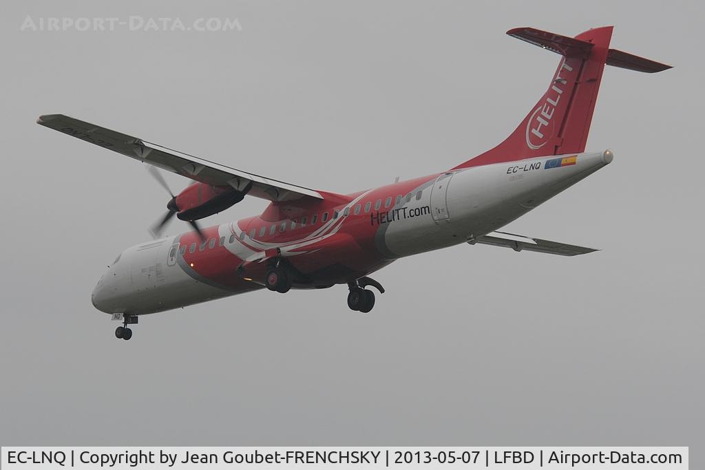 EC-LNQ, 1992 ATR 72-202 C/N 303, Helitt from Rimini to Troyes, charter Bordeaux Football Club
