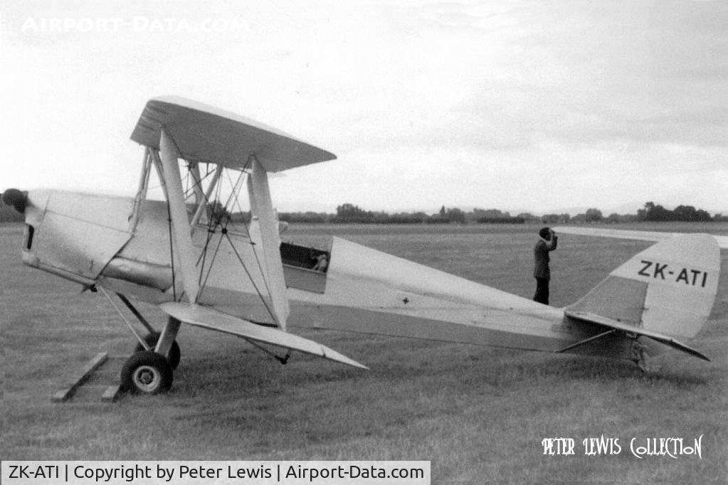 ZK-ATI, 1938 De Havilland DH-82A Tiger Moth II C/N 82901, Glider towing, mid-1960s
