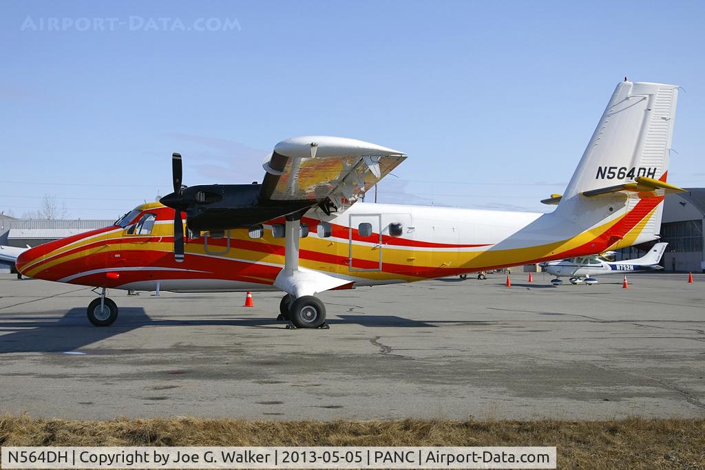 N564DH, 1978 De Havilland Canada DHC-6-300 Twin Otter C/N 564, Colorful DHC-6 of Bald Mountain Air Service seen on the ramp at ANC.