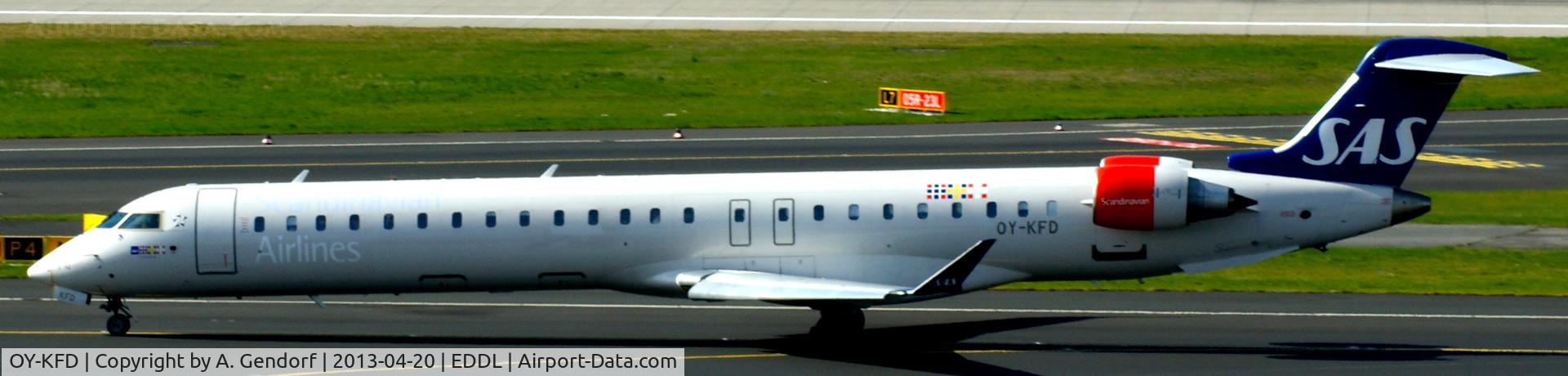 OY-KFD, 2009 Bombardier CRJ-900 (CL-600-2D24) C/N 15221, SAS, seen here on taxiway M at Düsseldorf Int´l (EDDL)