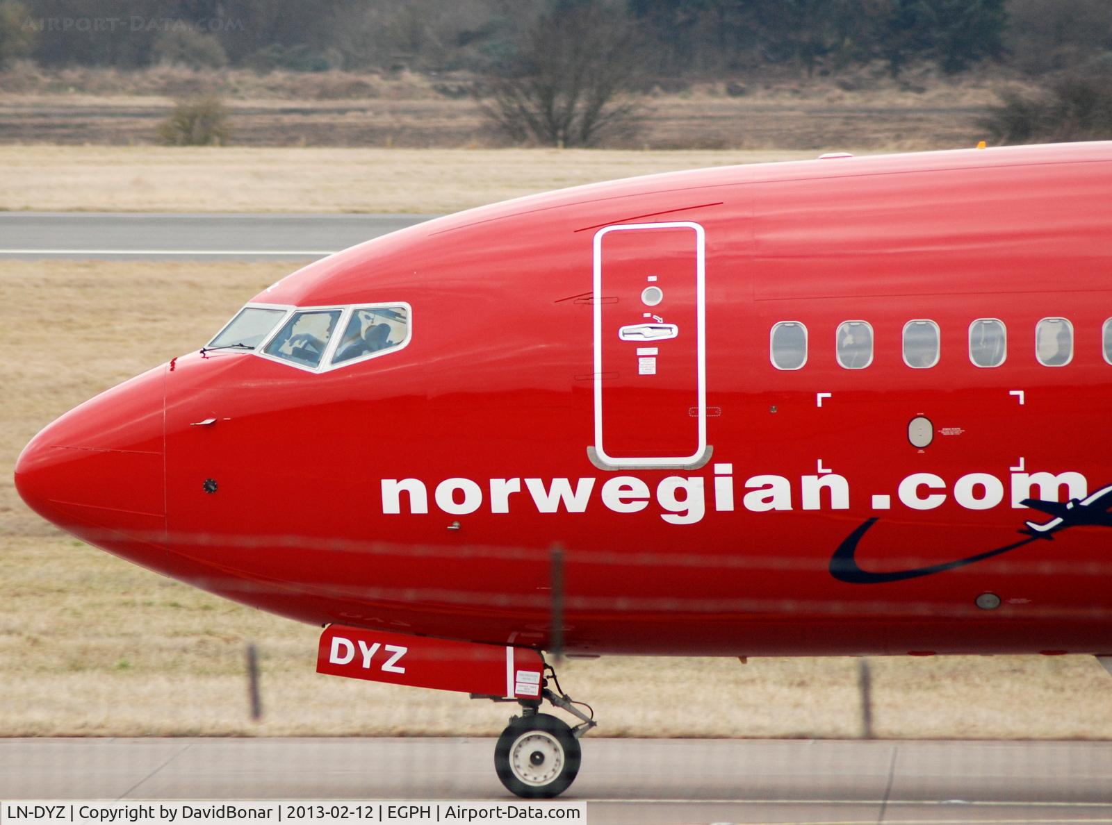 LN-DYZ, 2012 Boeing 737-8JP C/N 39013, Taxiing for a 06 departure.
