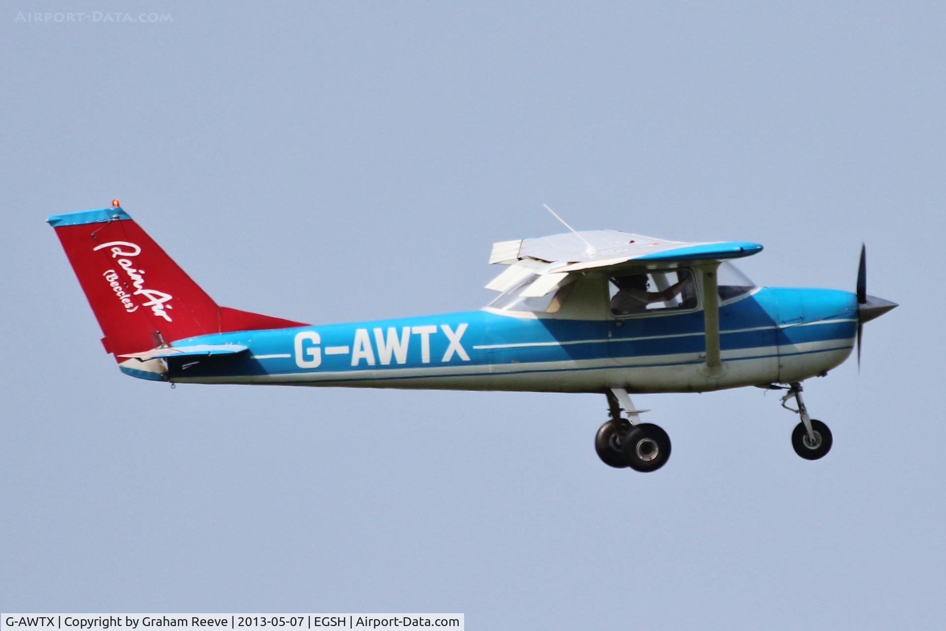 G-AWTX, 1968 Reims F150J C/N 0404, about to touch down.