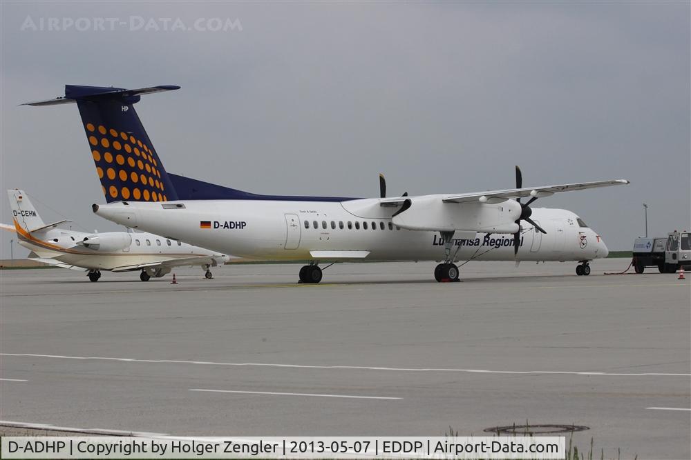 D-ADHP, 1998 De Havilland Canada DHC-8-402 Dash 8 C/N 4003, Normally this aircraft is a MUC shuttle. Today this aircraft is a striker......
