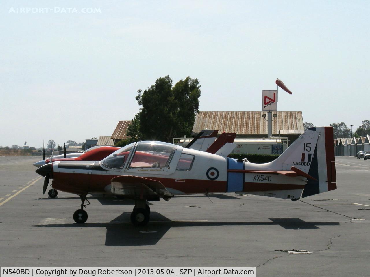 N540BD, 1973 Scottish Aviation Bulldog T.1 C/N BH120/232, 1973 Scottish Aviation Mdl 120/121, Lycoming O-540-A1B5D 200 Hp