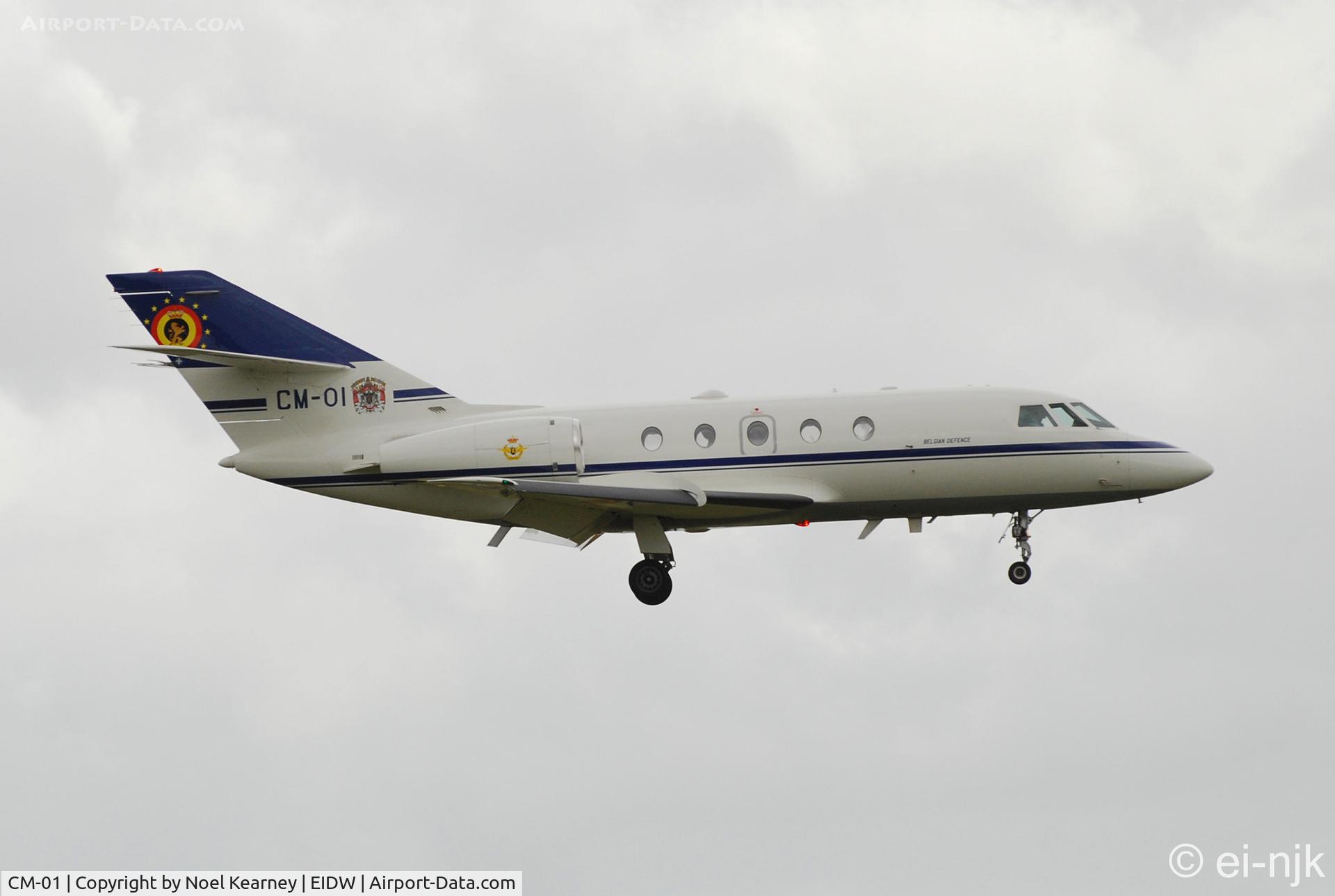 CM-01, 1973 Dassault Falcon (Mystere) 20E C/N 276, Belgian Air Force My-20 landing Rwy 16 at Dublin.