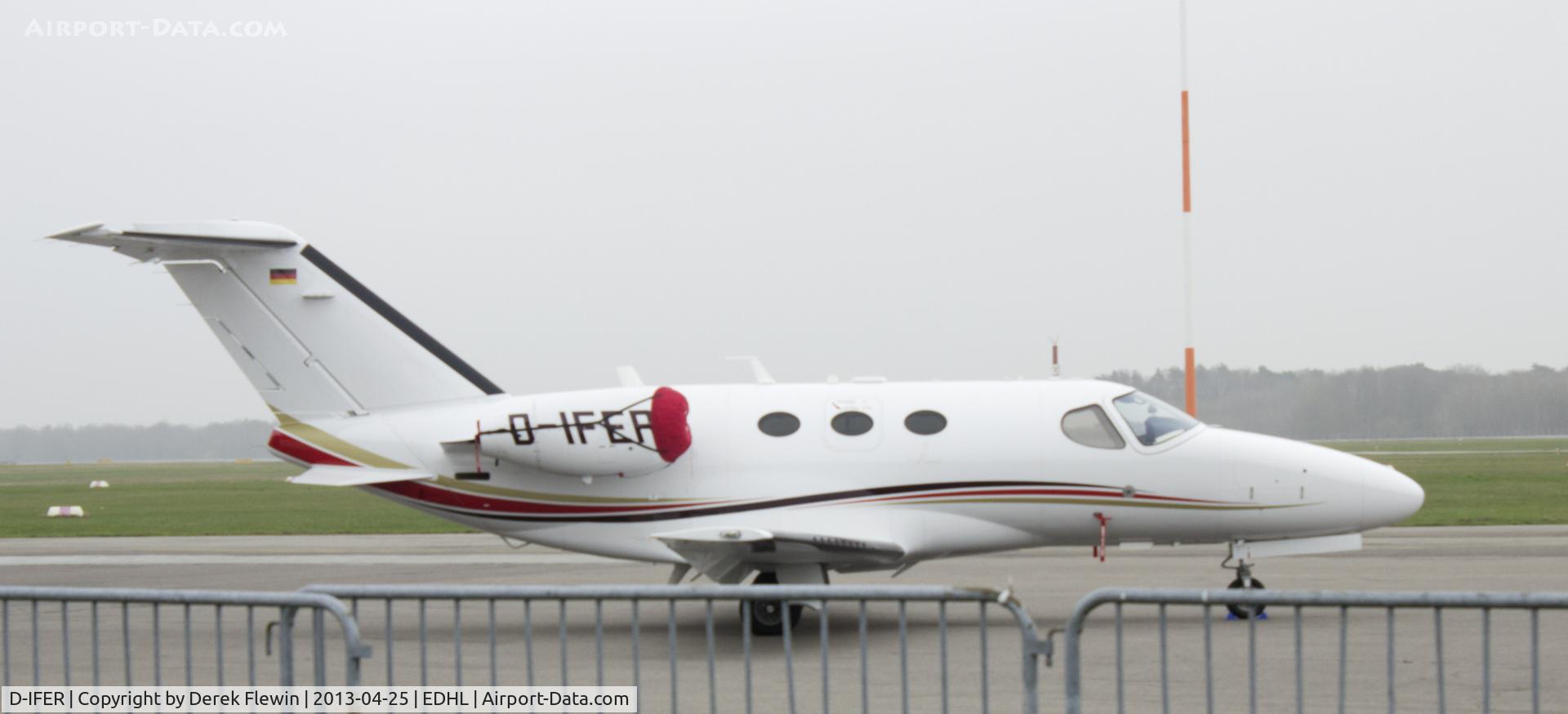 D-IFER, 2011 Cessna 510 Citation Mustang Citation Mustang C/N 510-0366, Seen at Lubeck Airport.