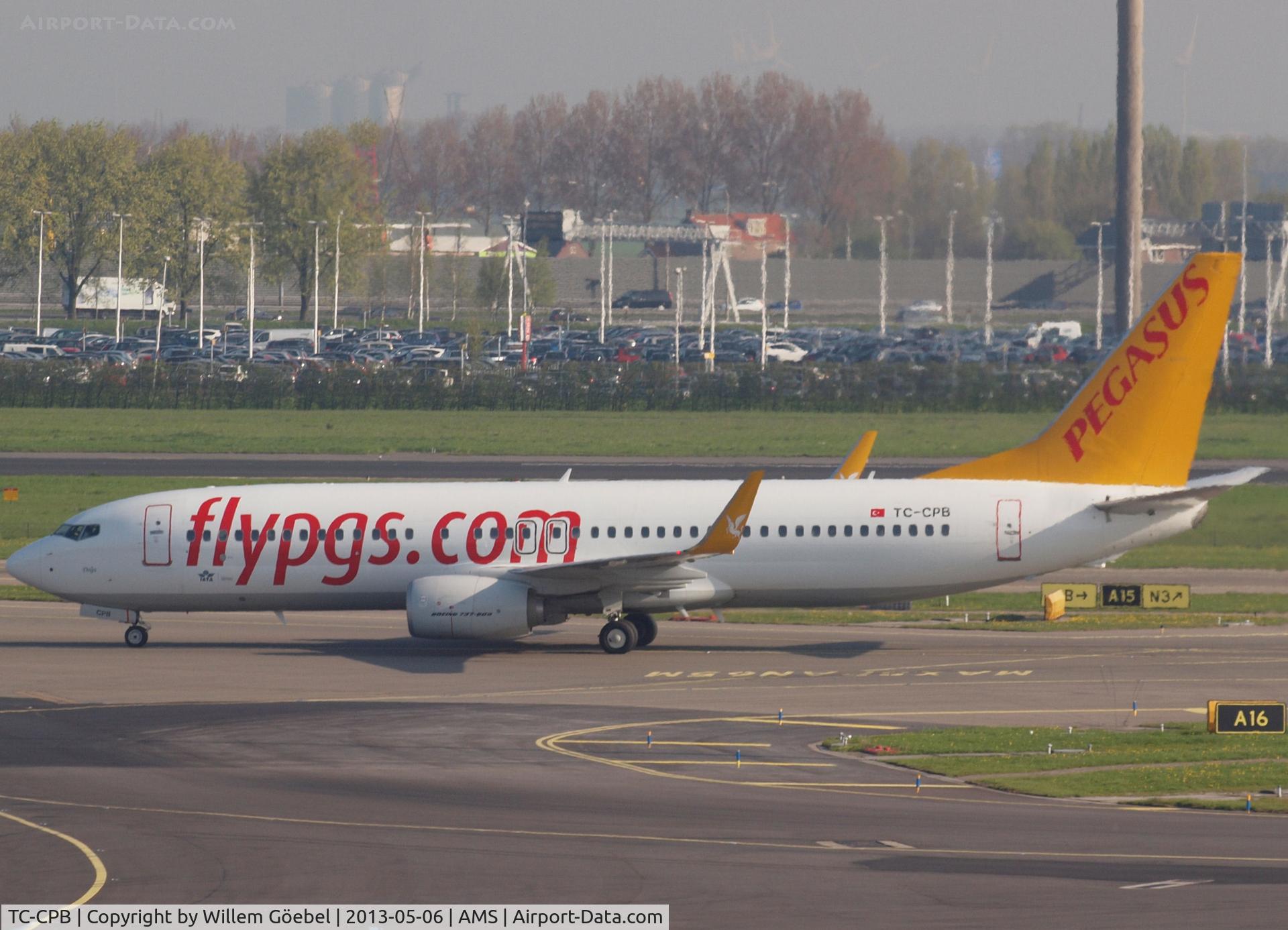 TC-CPB, 2012 Boeing 737-82R C/N 38177, Taxi to the gate of Schiphol Airport