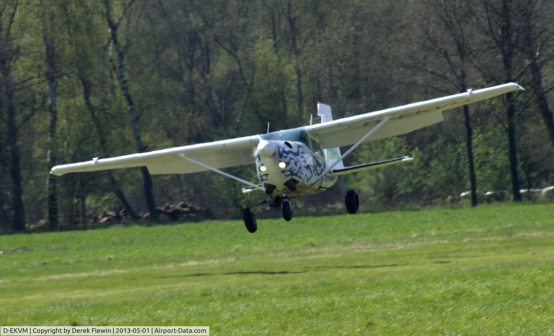 D-EKVM, Cessna U206H C/N U20605474, New aircraft at Meido, last seen in September wrapped up on the field.