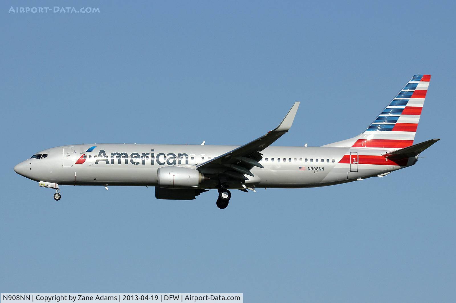 N908NN, 2012 Boeing 737-823 C/N 31157, New Paint - American Airlines landing at DFW Airport