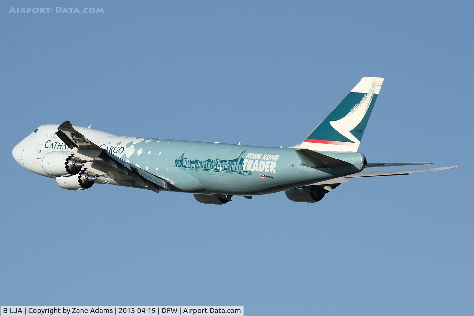 B-LJA, 2011 Boeing 747-867F/SCD C/N 39238, Cathay Pacific 747-8F at DFW Airport