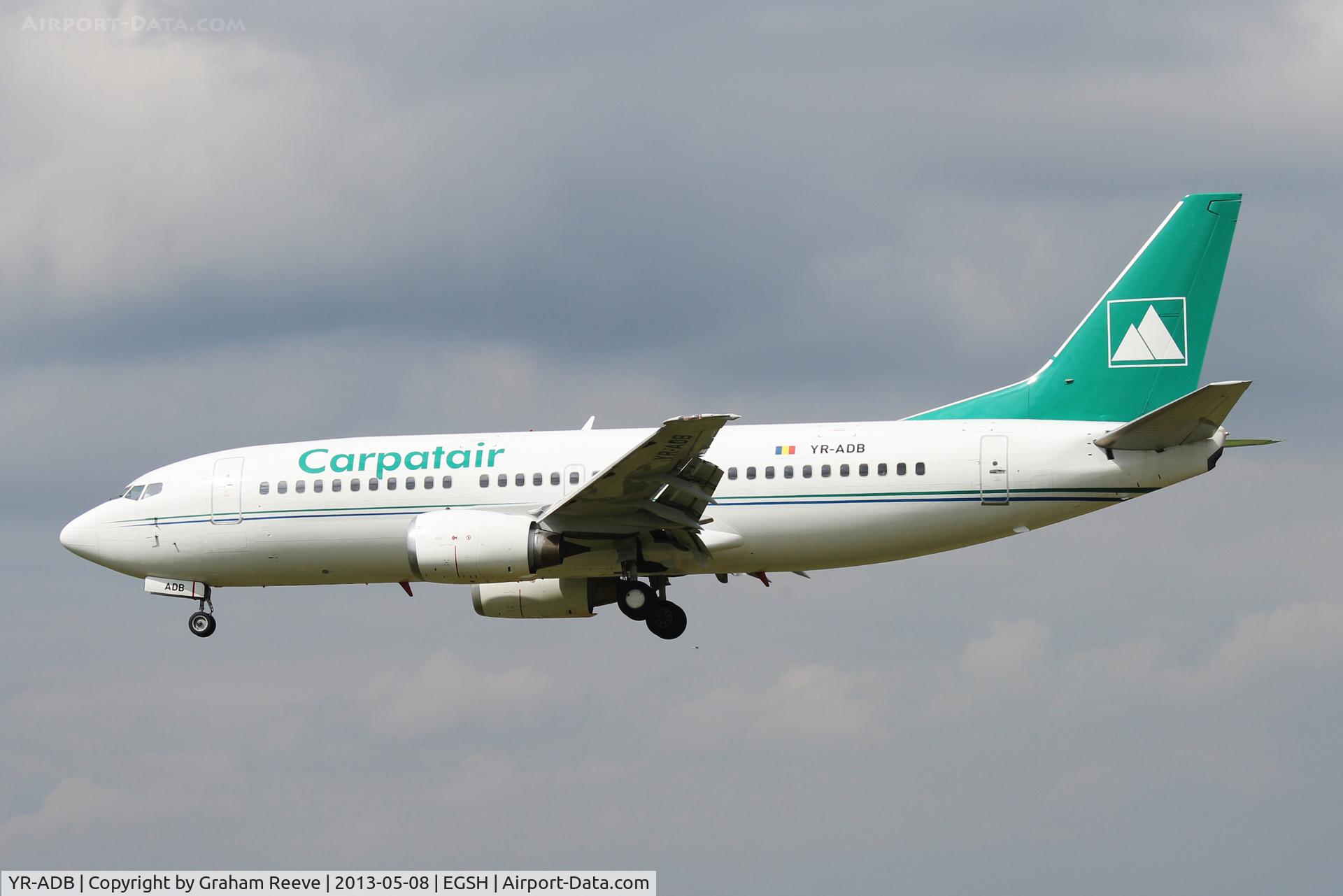 YR-ADB, 1997 Boeing 737-31S C/N 29058, About to touch down.