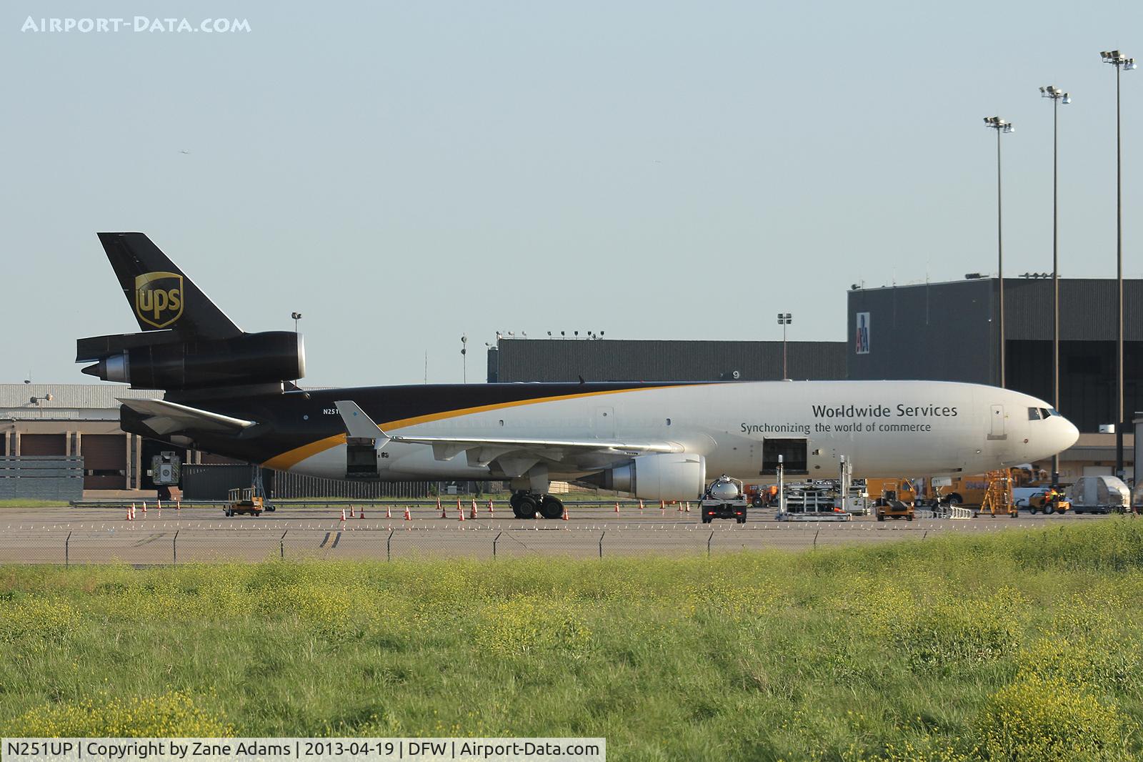 N251UP, 1995 McDonnell Douglas MD-11F C/N 48744, On the UPS ramp at DFW Airport