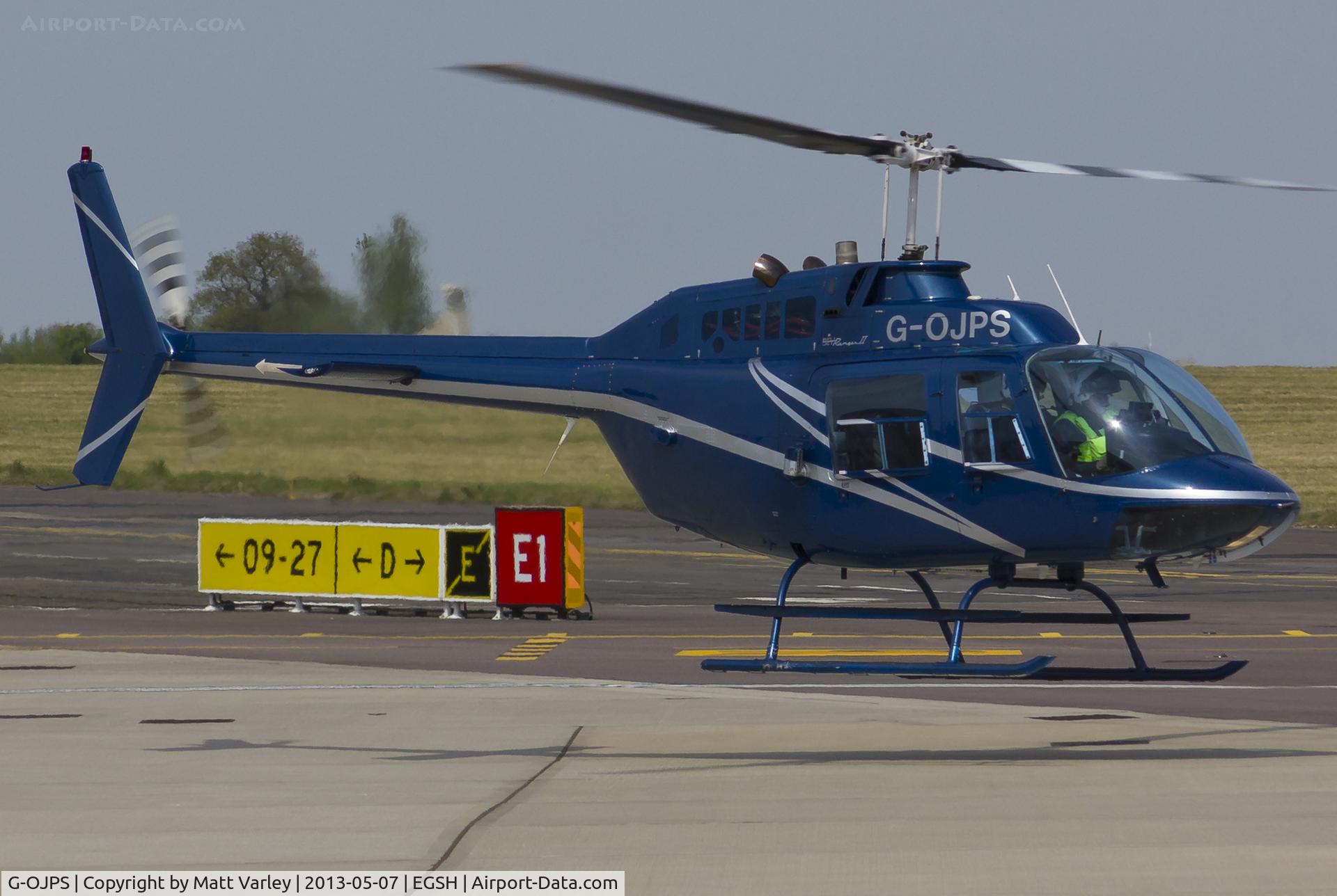 G-OJPS, 1974 Bell 206B JetRanger II C/N 1484, Arriving at SaxonAir.