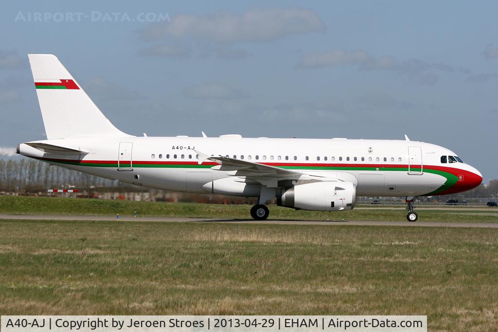 A4O-AJ, 2012 Airbus A319-133CJ C/N 4992, Royal visit to Amsterdam