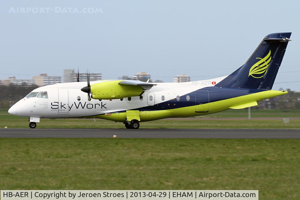 HB-AER, 1996 Dornier 328-110 C/N 3066, arrived at The Polderbaan
