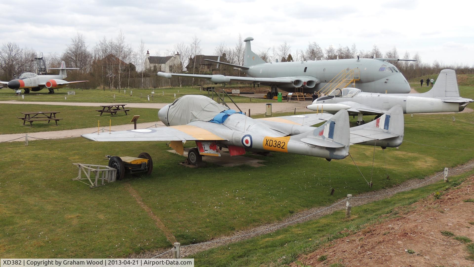 XD382, 1953 De Havilland DH-115 Vampire T.11 C/N 15229, East Midlands Aeropark - April 21 2013
