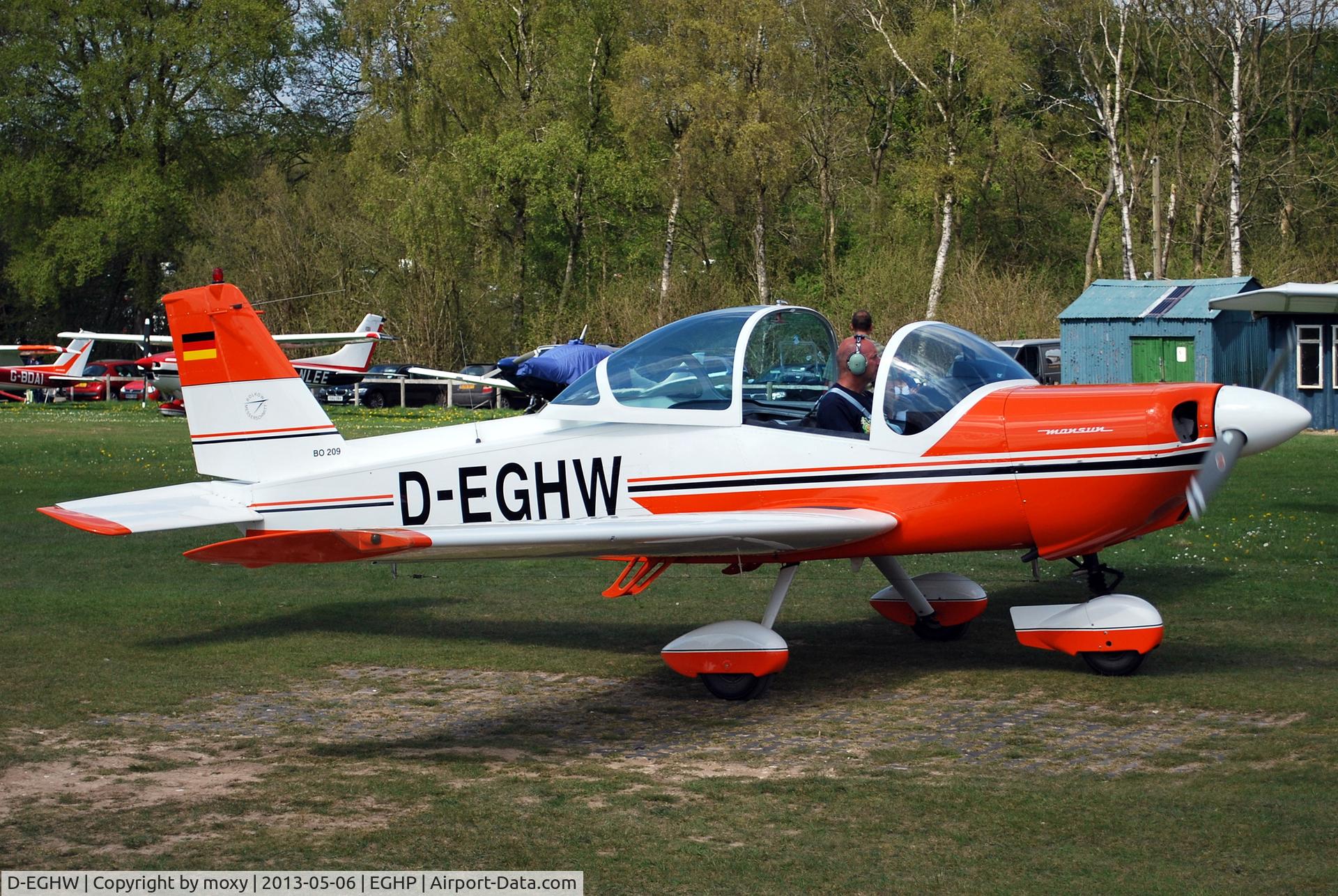 D-EGHW, 1984 Bolkow Bo-209 Monsun 150FV C/N 170, Bolkow BO-209 Monsun at Popham