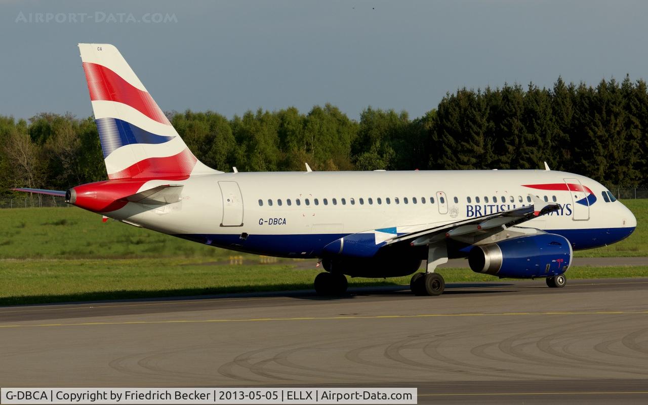 G-DBCA, 2004 Airbus A319-131 C/N 2098, holding point RW24