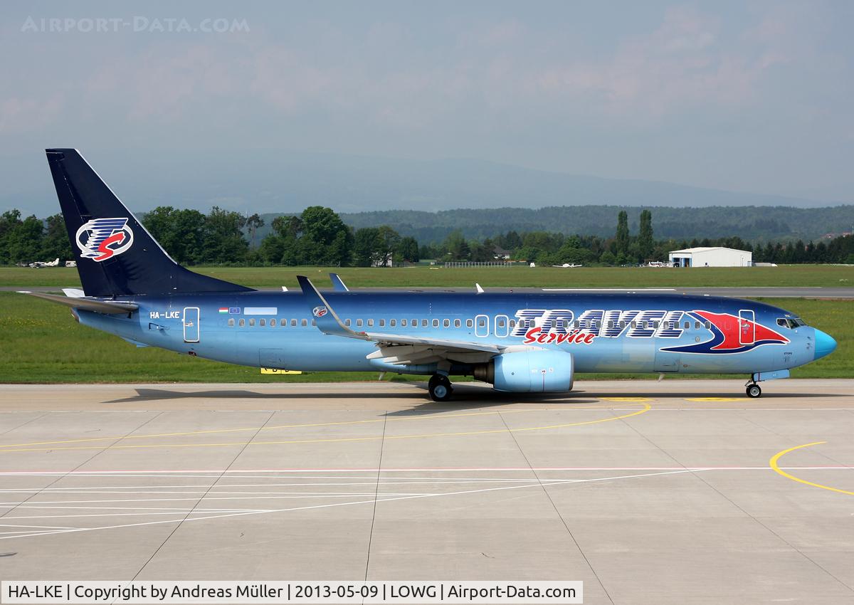 HA-LKE, 2001 Boeing 737-86Q C/N 30278, Colourful ex O2 paint scheme.