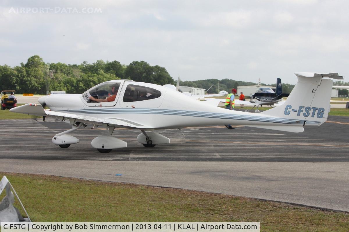C-FSTG, 2003 Diamond DA-40 Diamond Star C/N 40.288, Arriving at Sun N Fun 2013 - Lakeland, FL